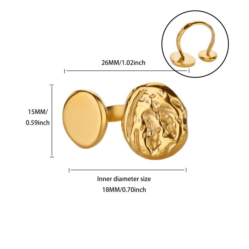 Ring #5 304 Stainless Steel Irregular Ring