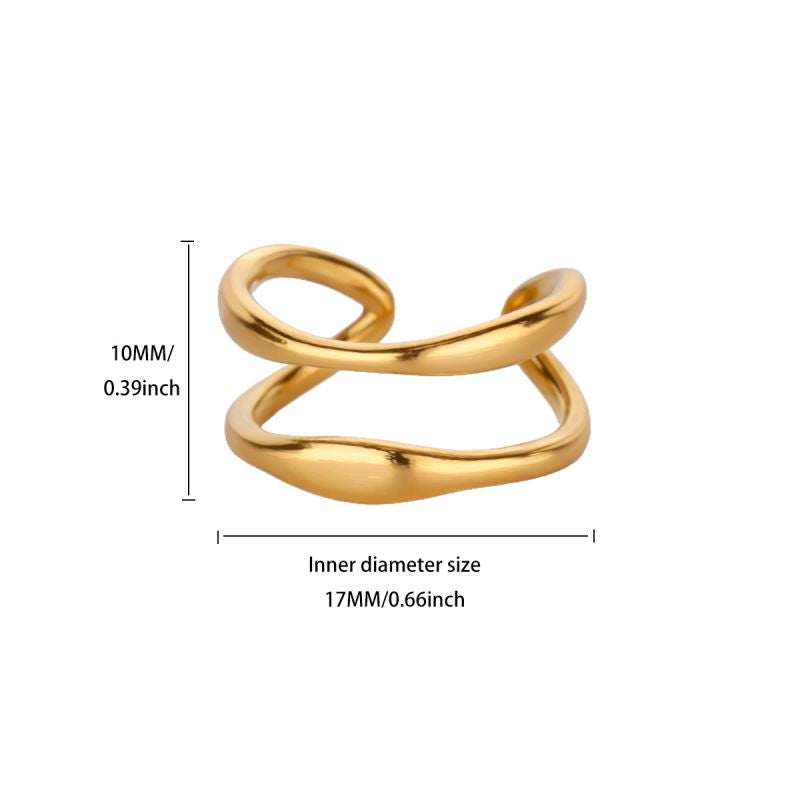 Ring #5 304 Stainless Steel Irregular Ring