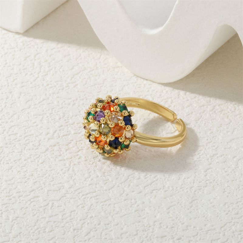 Ring Copper Round Diamond Ring