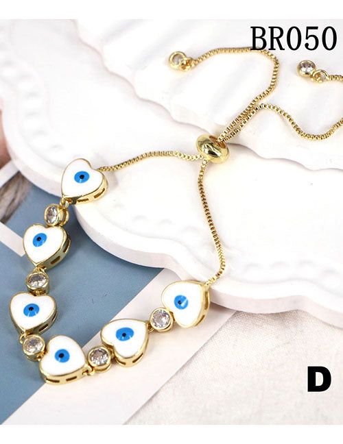 Fashion Br040-a Copper Inlaid Zirconium Claw Chain Pull Bracelet