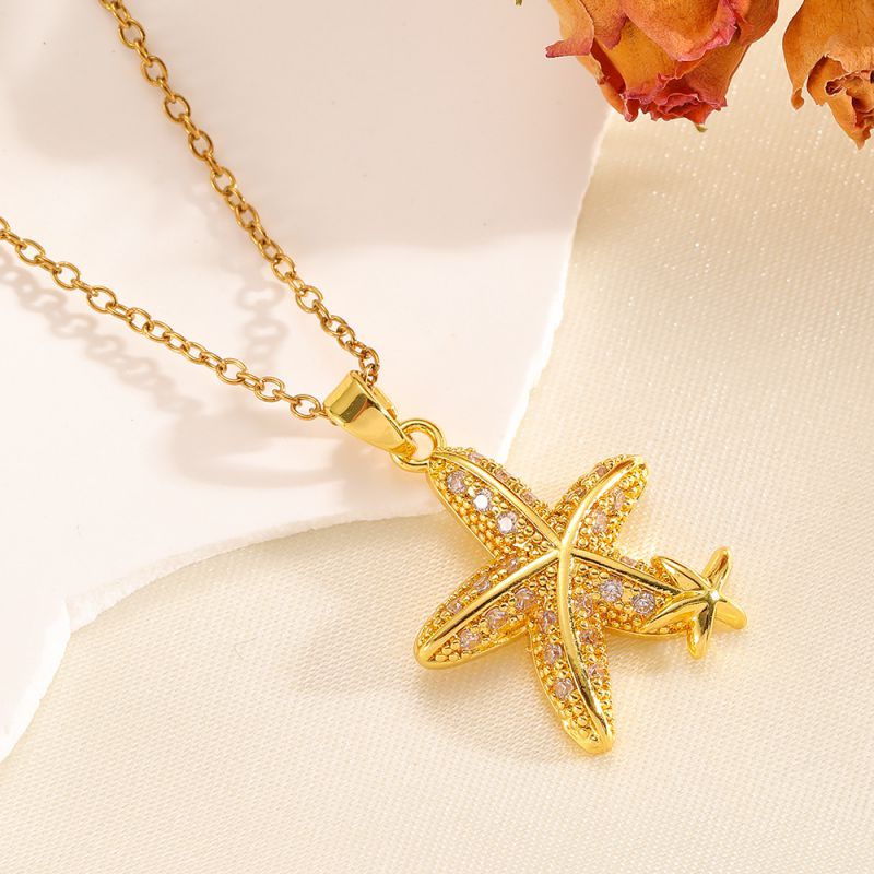 Silver 304 Stainless Steel Five-pointed Star Necklace