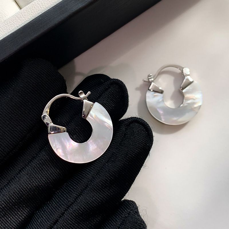 Silver Copper Round Earrings