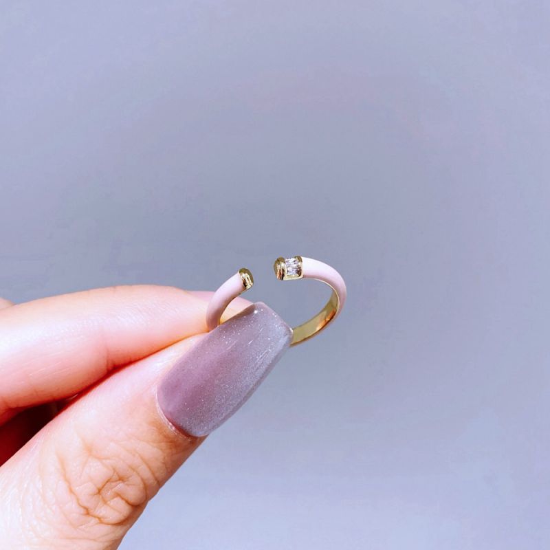 Silver Snake Ring Copper And Diamond-encrusted Snake Ring