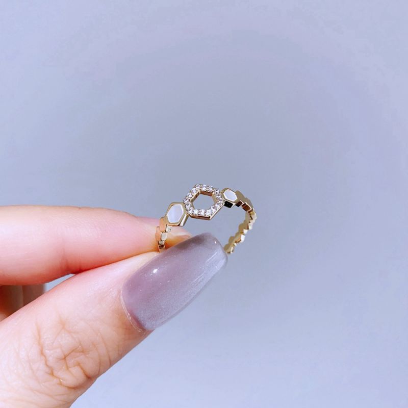 Silver Snake Ring Copper And Diamond-encrusted Snake Ring