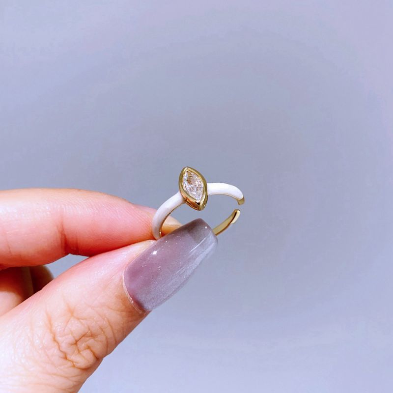 Silver Snake Ring Copper And Diamond-encrusted Snake Ring