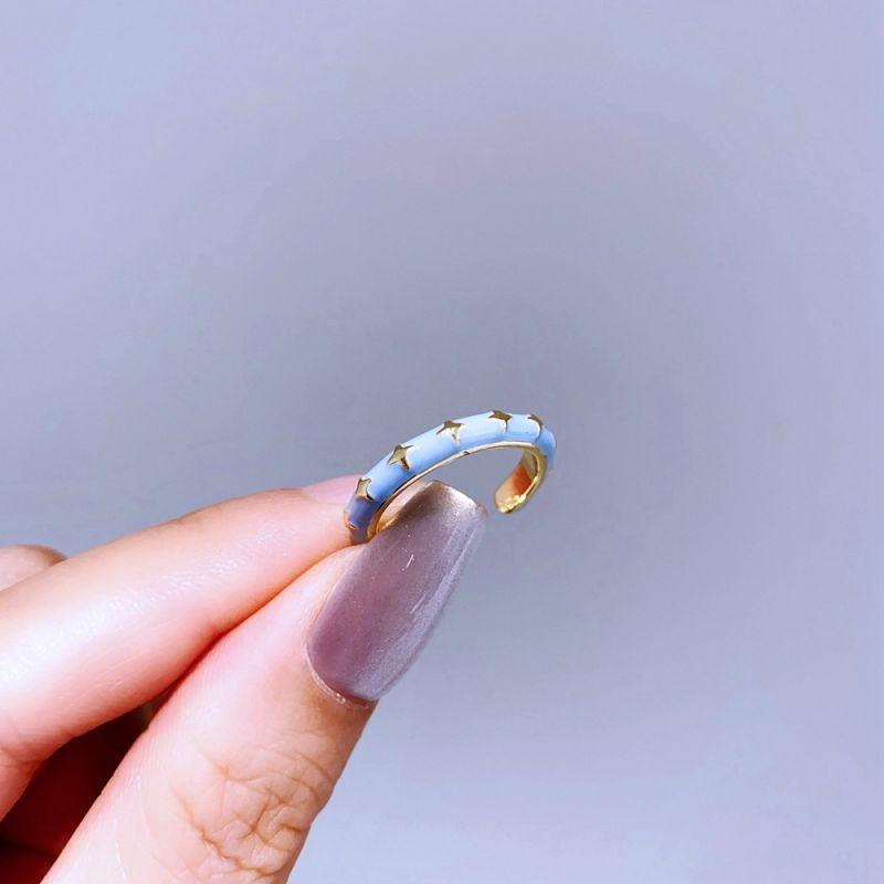 Silver Snake Ring Copper And Diamond-encrusted Snake Ring