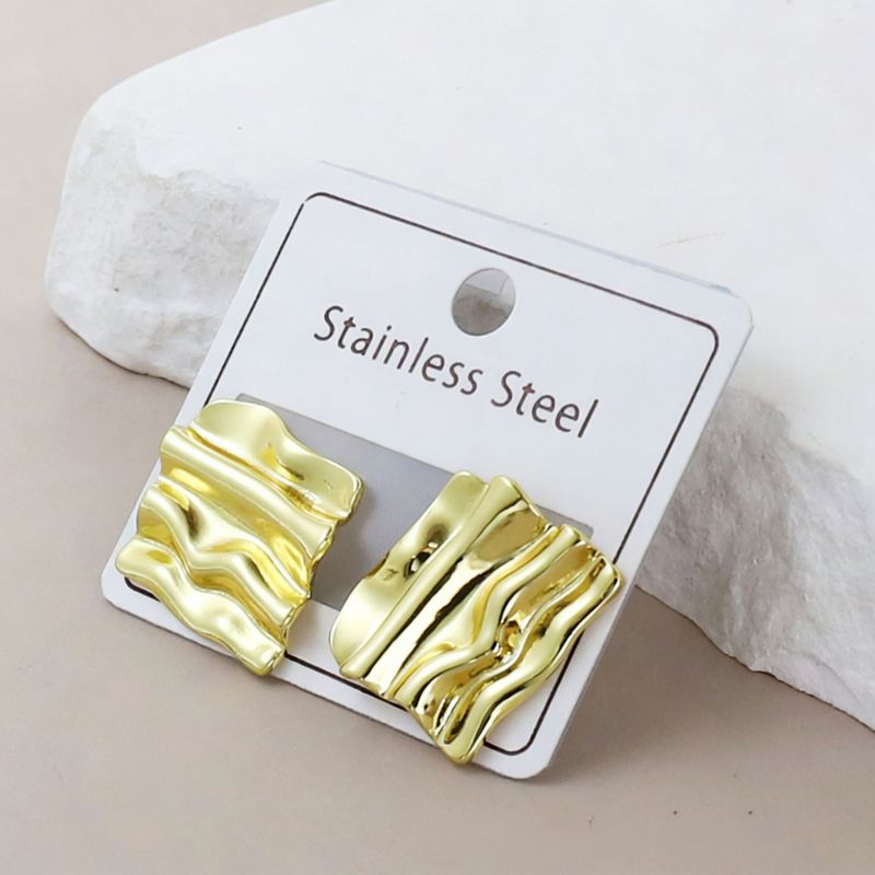 Silver Style 1 Stainless Steel Irregular Earrings