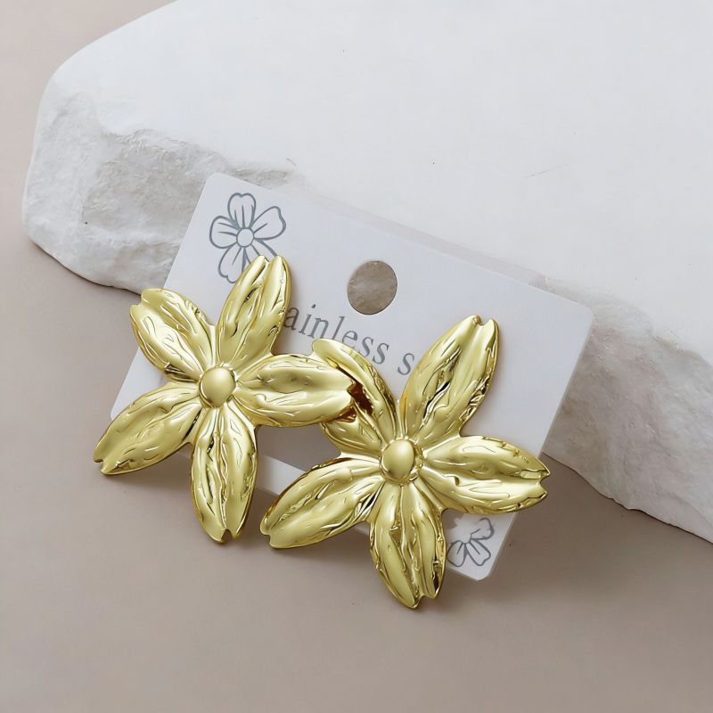 Silver Style 1 Stainless Steel Irregular Earrings