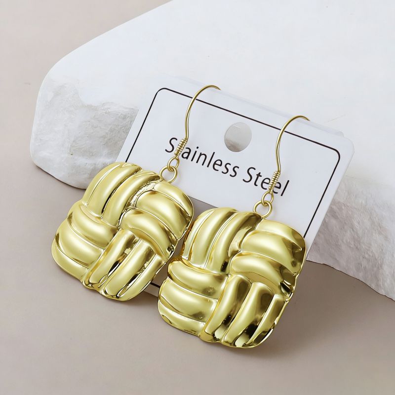 Silver Style 1 Stainless Steel Irregular Earrings