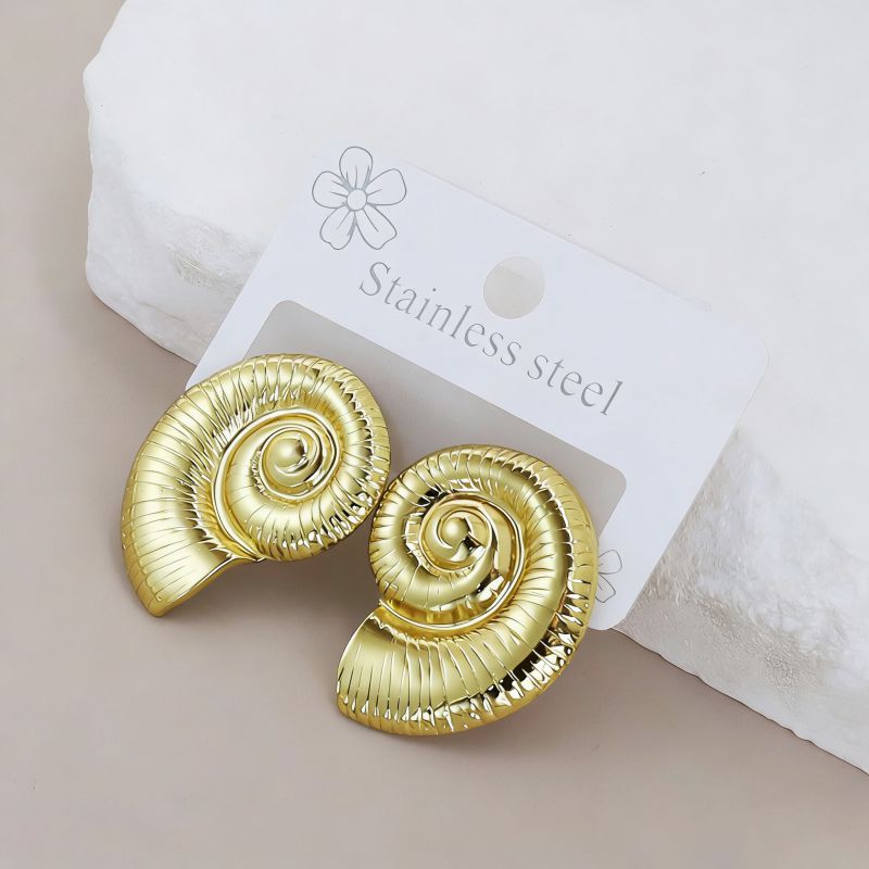 Silver Style 19 Stainless Steel Irregular Earrings