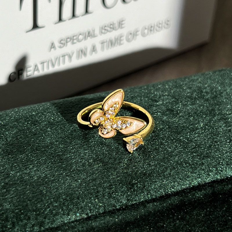 Size 1 Open Ring Copper Drip Flower Ring