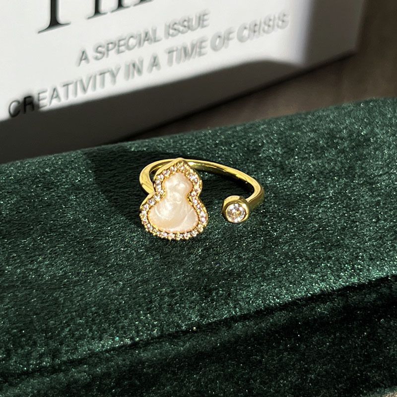 Size 1 Open Ring Copper Drip Flower Ring