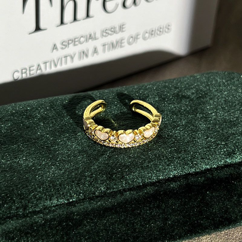 Size 1 Open Ring Copper Drip Flower Ring