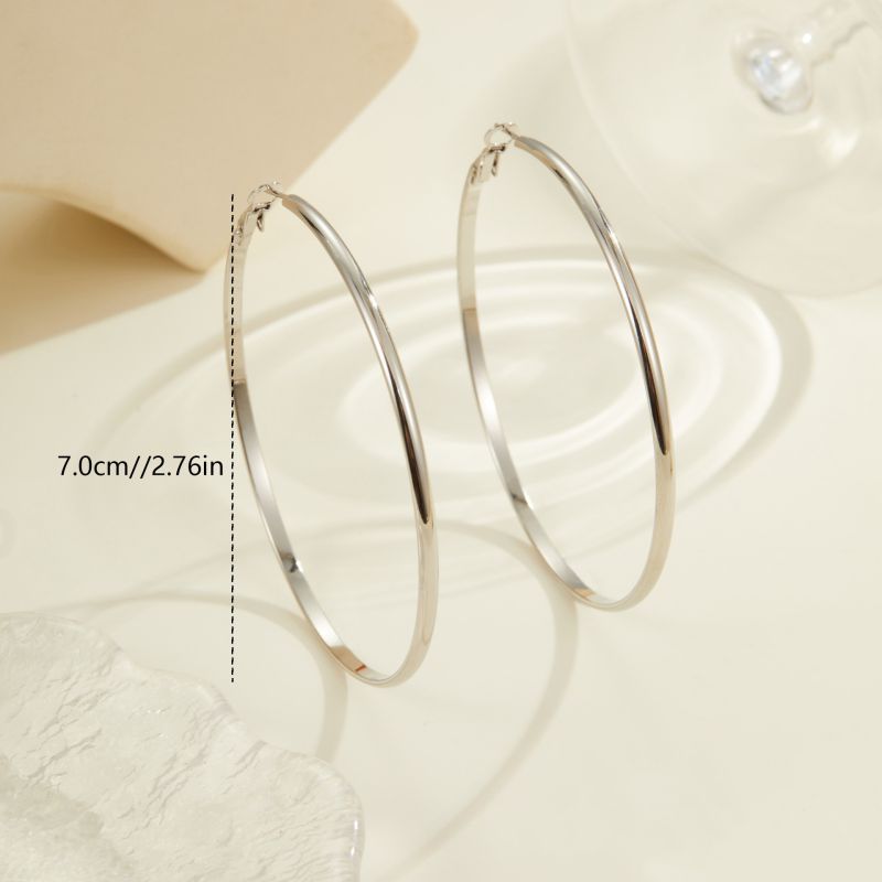 Small Gold Stainless Steel C-shaped Earrings