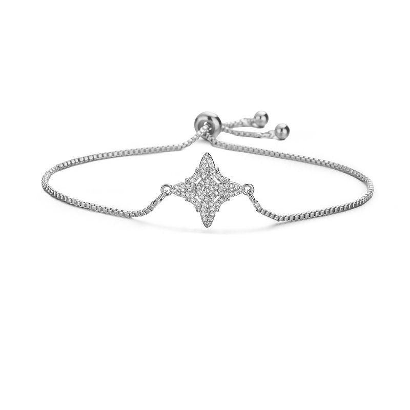 Style A:gold And White Diamond Chinese Knot Necklace Copper And Diamond-encrusted Witch's Knot Necklace