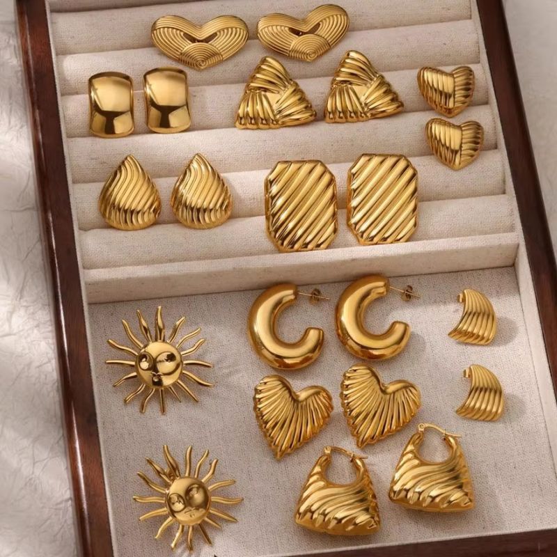 Sun Stainless Steel Sun Earrings