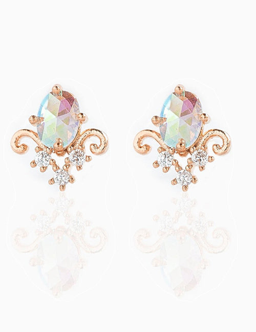 Fashion 92 Copper Inlaid Geometric Earrings Set