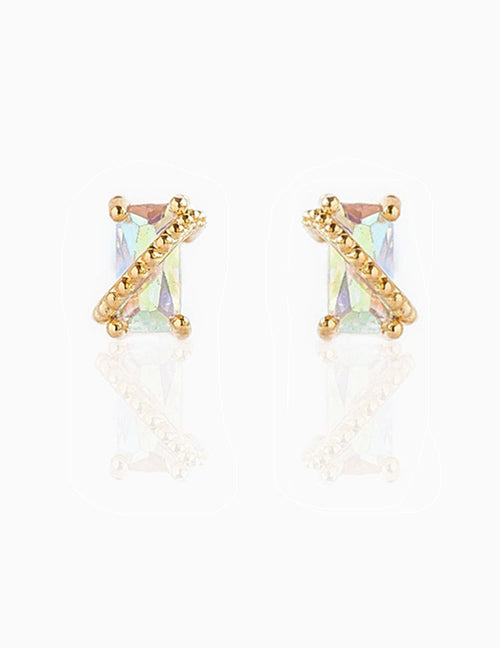 Fashion 92 Copper Inlaid Geometric Earrings Set