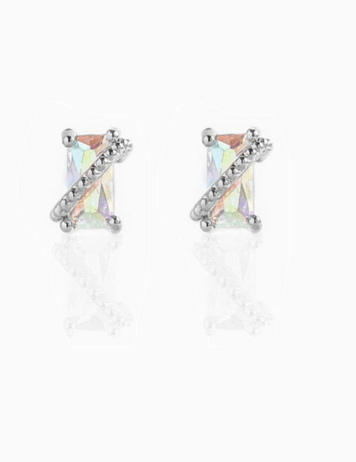 Fashion 92 Copper Inlaid Geometric Earrings Set