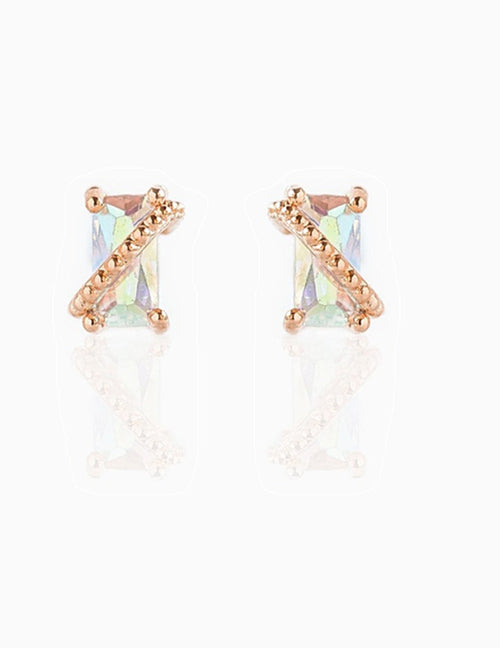 Fashion 92 Copper Inlaid Geometric Earrings Set