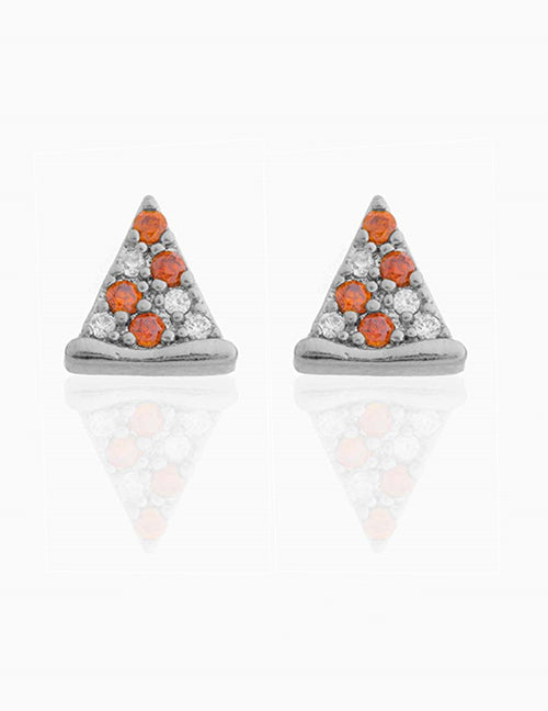 Fashion 758 Color Dorado Copper Inlaid Geometric Triangle Earrings