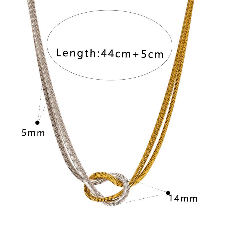 Two-tone Bracelet Stainless Steel Chain Bracelet