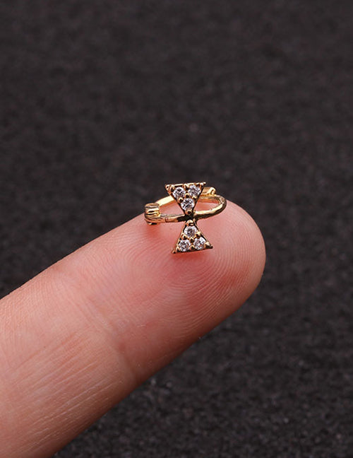 Fashion Silver 1# Zircon Flower Earrings