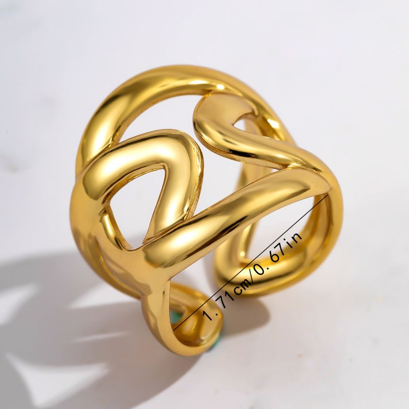 Wide Hammered Ring Stainless Steel Wide Hammered Ring