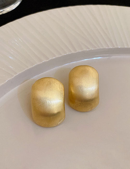 Fashion 4#earhook-golden Heart Copper Heart Stud Earrings