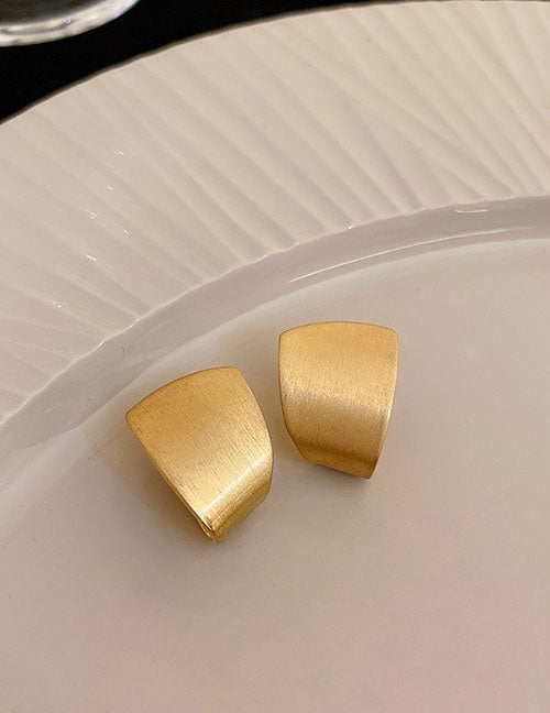 Fashion 4#earhook-golden Heart Copper Heart Stud Earrings