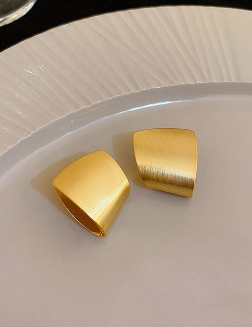 Fashion 4#earhook-golden Heart Copper Heart Stud Earrings