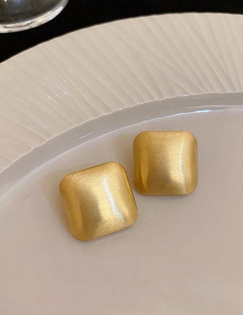 Fashion 4#earhook-golden Heart Copper Heart Stud Earrings