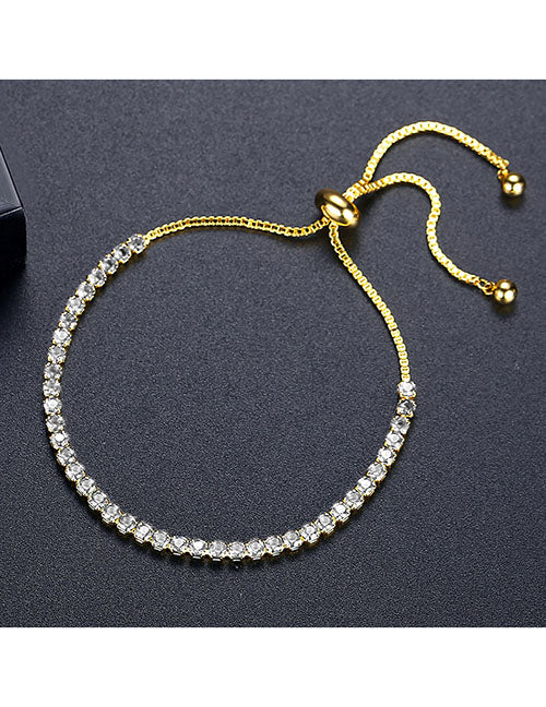 Fashion 1# Copper Set Square Zirconia Bracelet