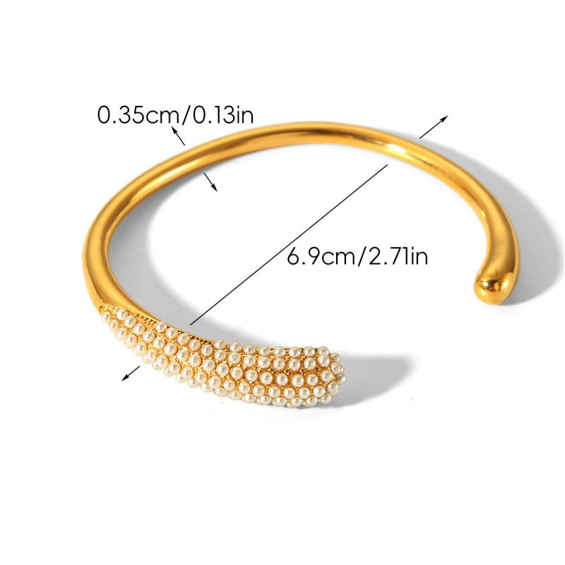 Zircon Bracelet Stainless Steel Diamond-encrusted Round Bracelet